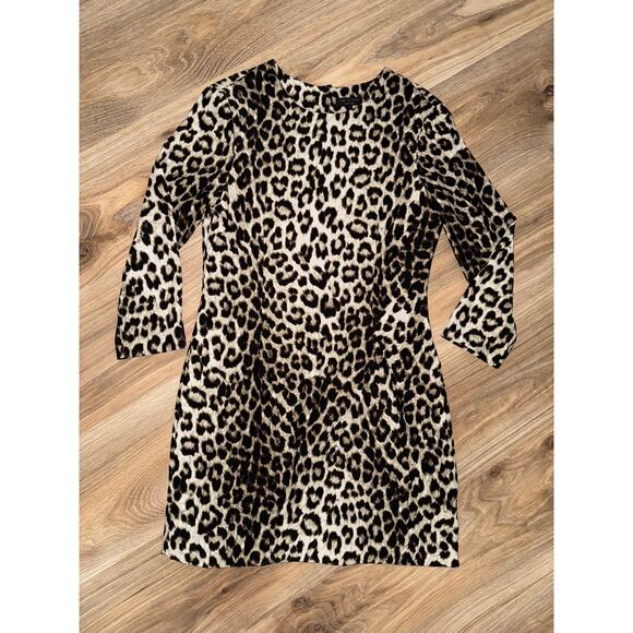 Rag & Bone 100% Silk Leopard Print Short Dress - Size 8 - Picture 9 of 12